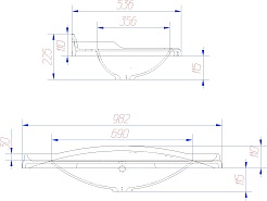 Opadiris Тумба с раковиной Лаура 100 белая с патиной – фотография-15